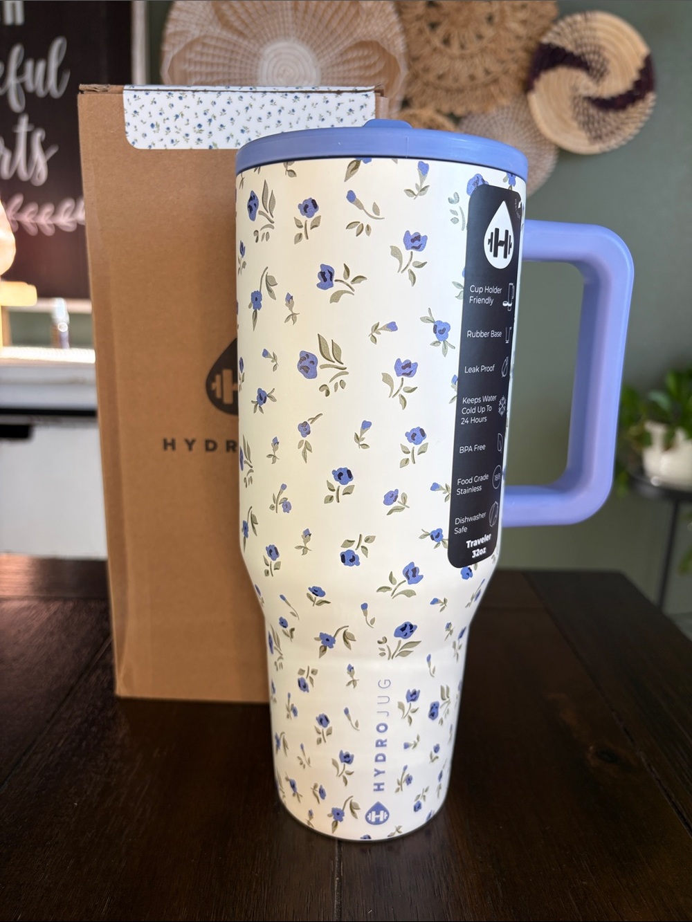 Hydrojug Traveler (32 oz) in Indigo Blossom! New!